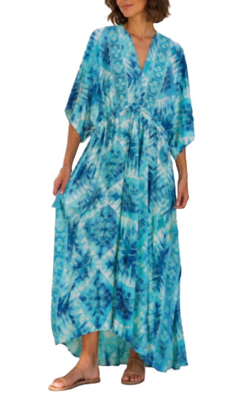 NEW PAANI boho maxi dress in turquoise